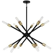 لوستر آویز مدرن فلزی 12 شعله کد A103 | طراحی خاص و مینیمال